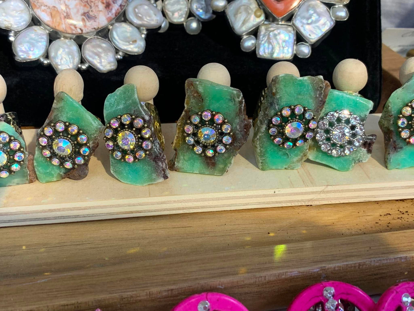 Crystophase Stone Rhinestone Adjustable Ring