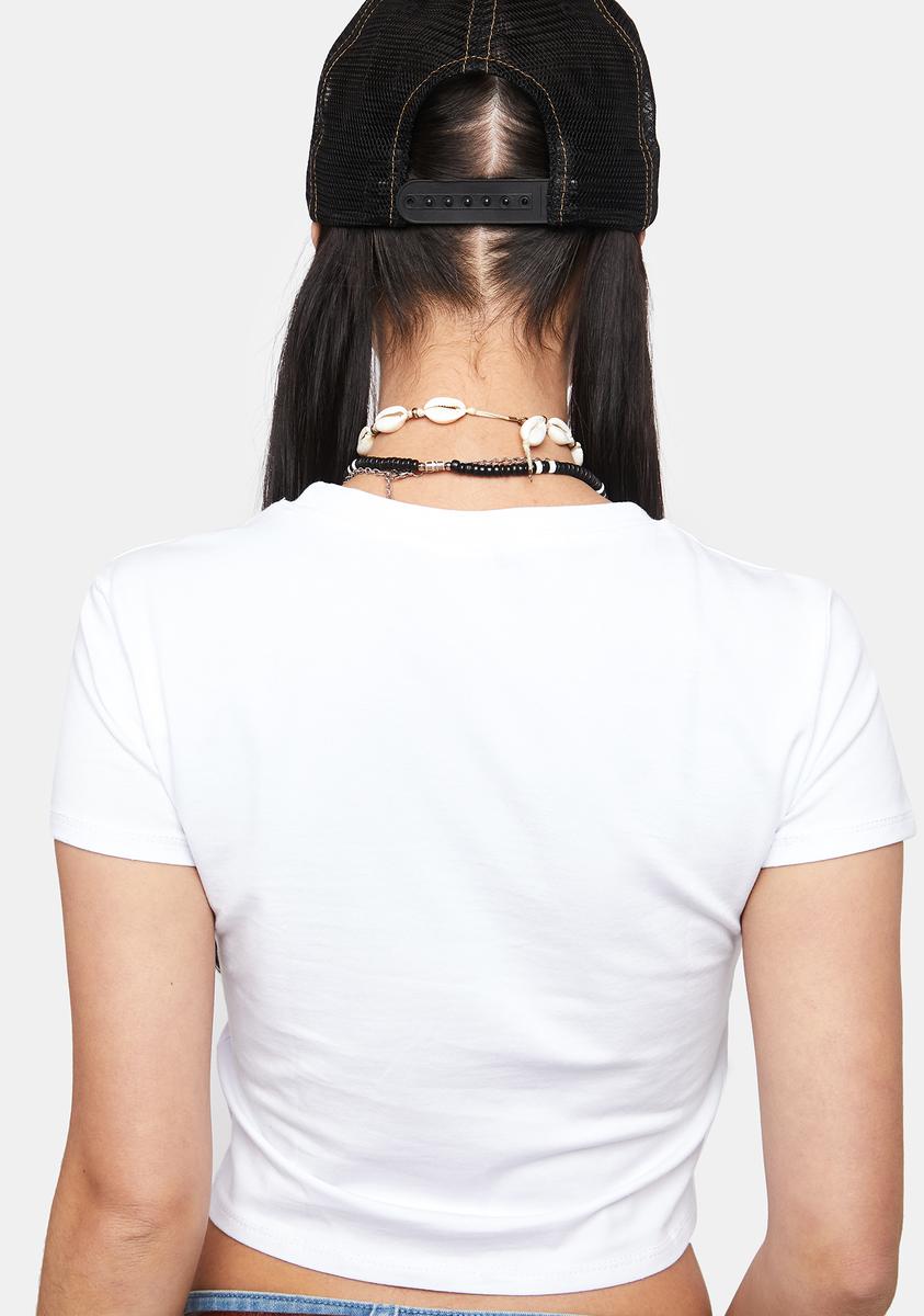 69 Gas Station Rhinestone Crop Tee