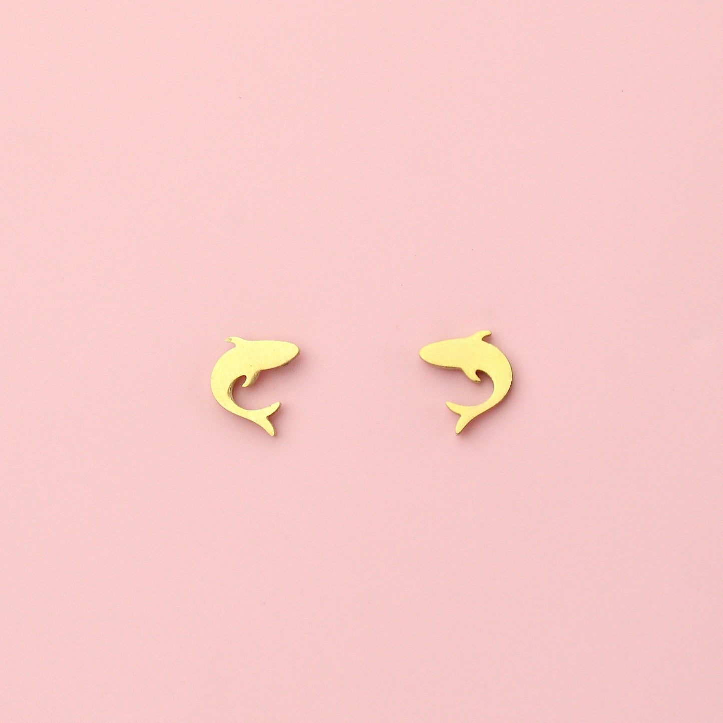 Jawsome Shark Stud Earrings (Gold Plated)