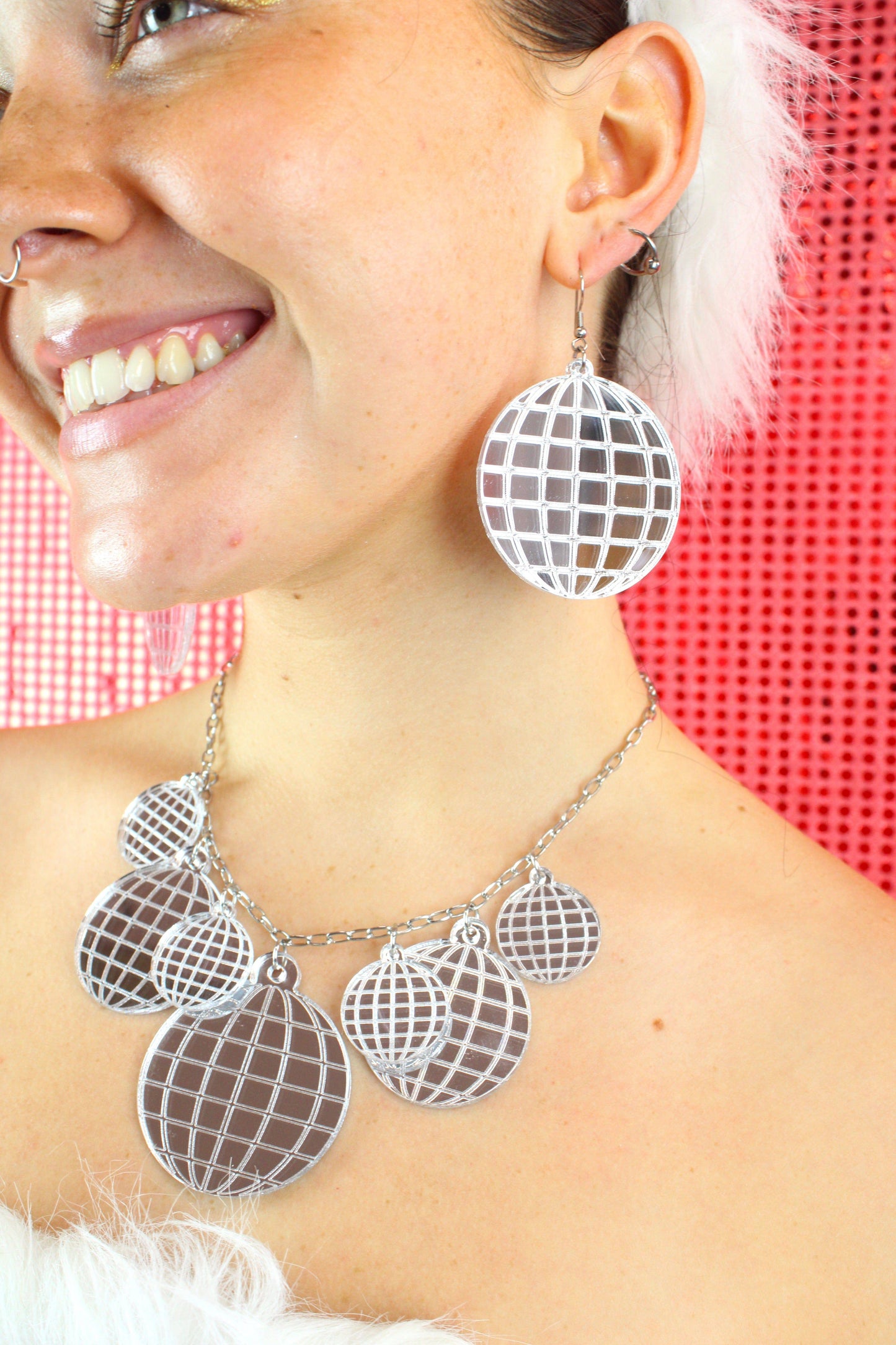Large Disco Ball Earrings