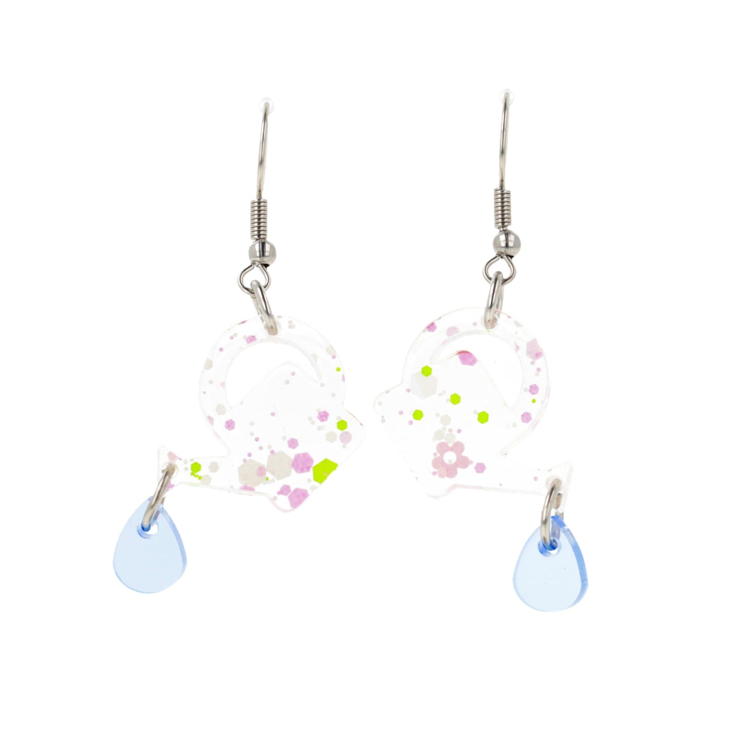 I Wet My Plants! Confetti Watering Can Earrings