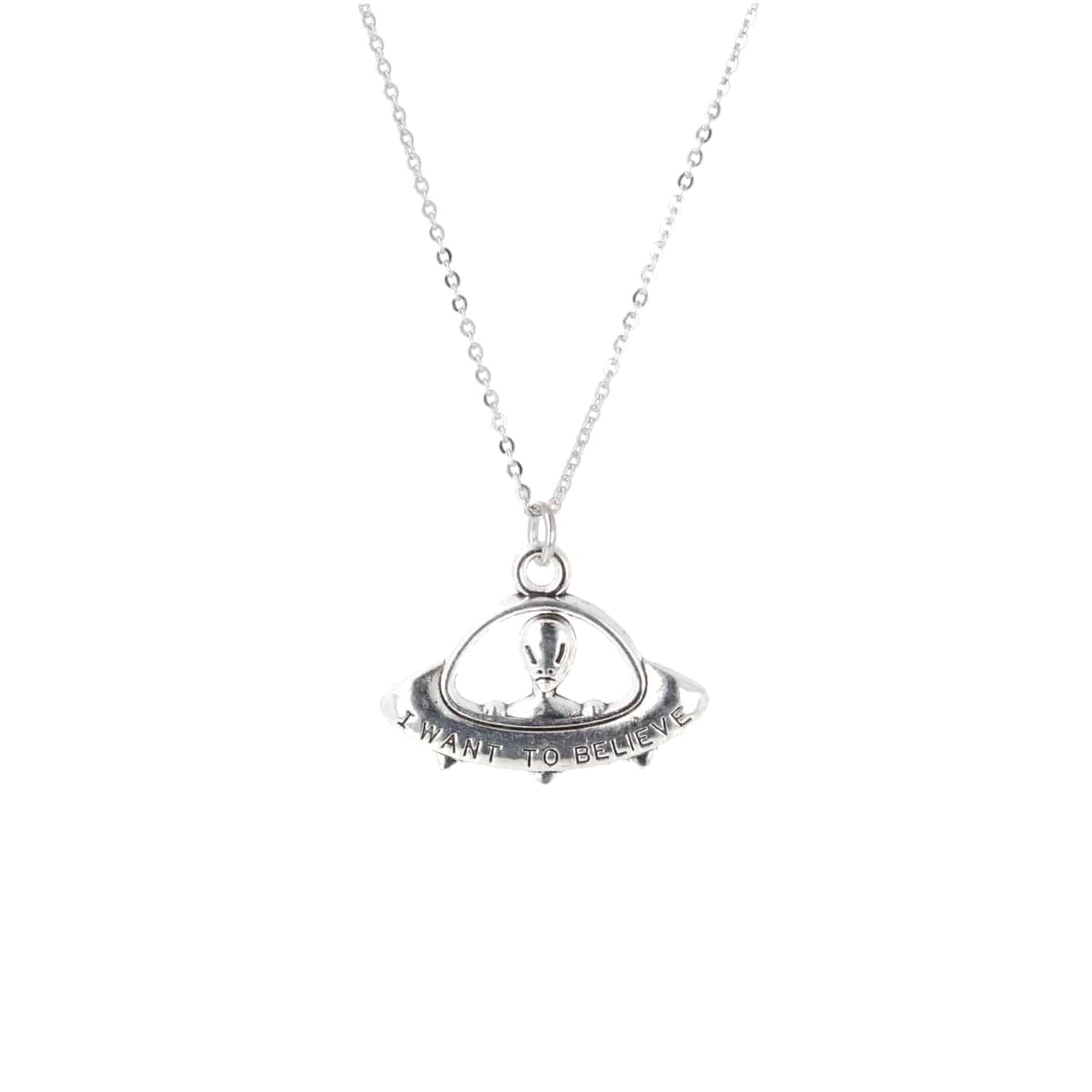 I Want To Believe UFO Necklace