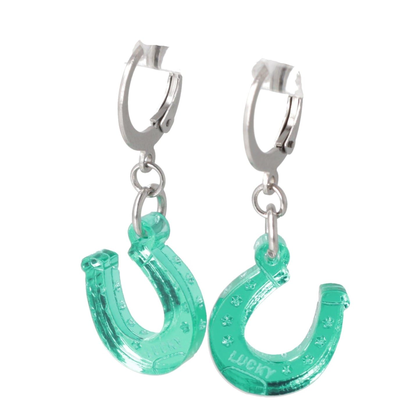 Just My Luck Huggie Hoop Earrings - Green