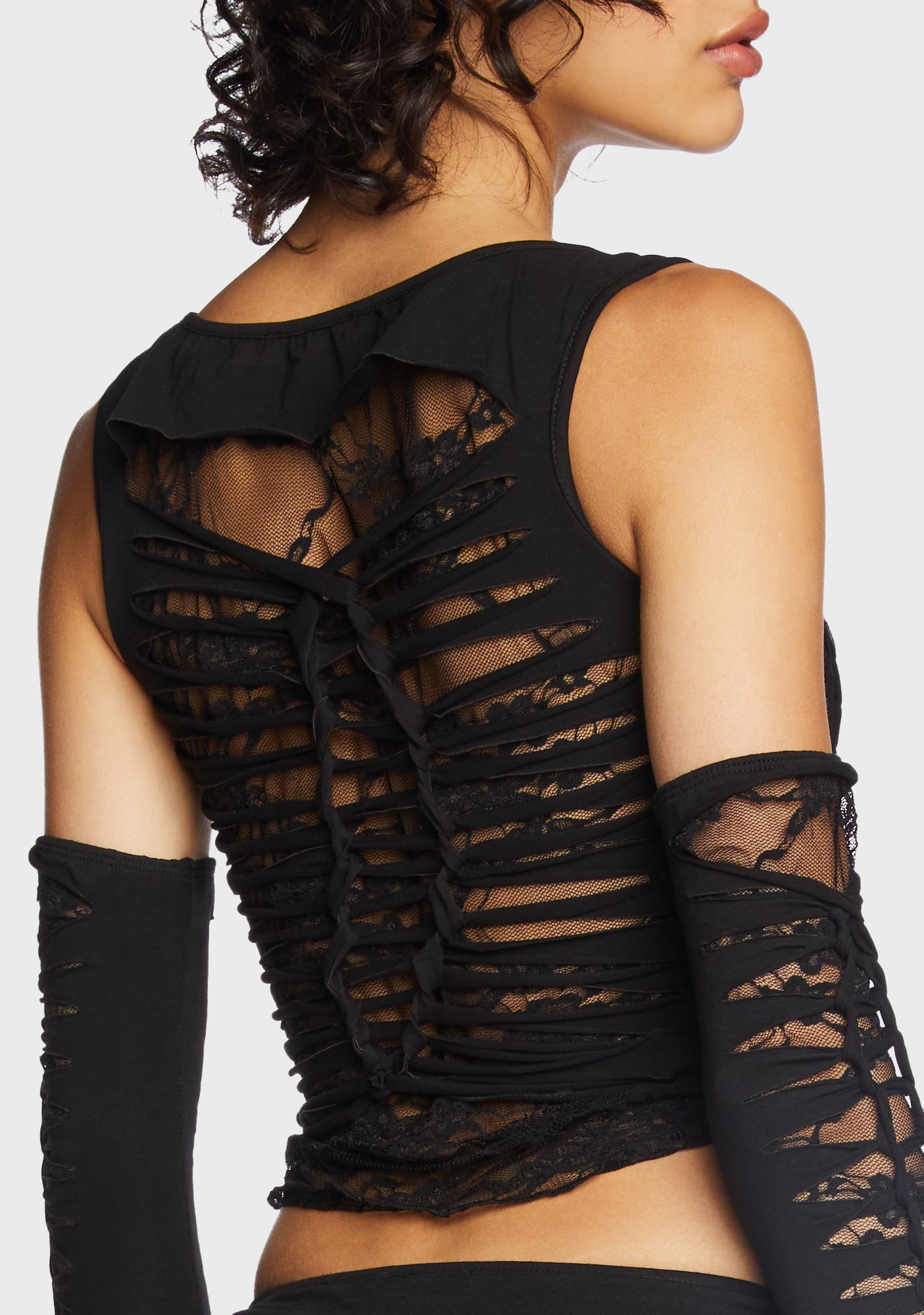 Alternative Spells Top & Gloves Set - Black
