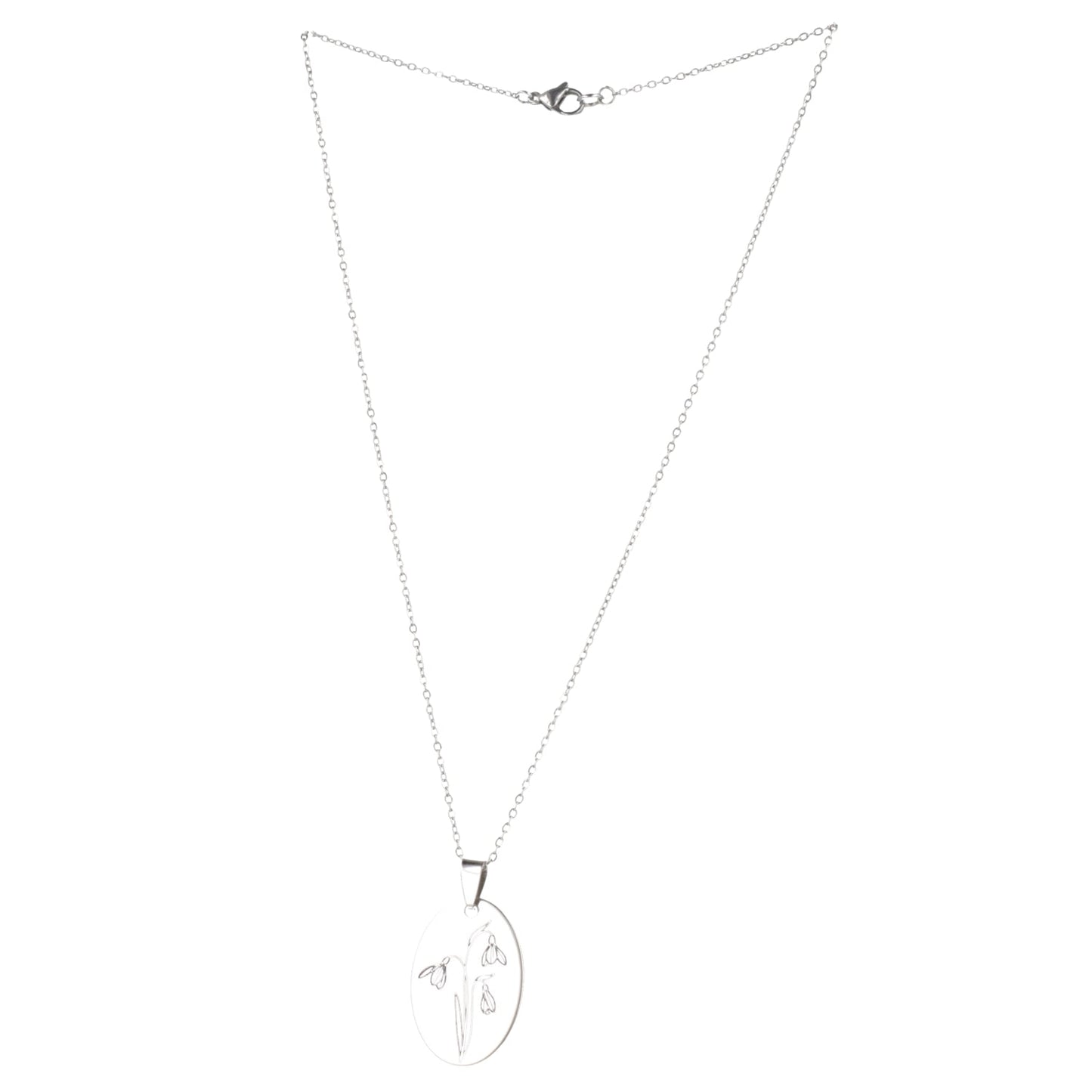 January Birth Flower Necklace - Snowdrop