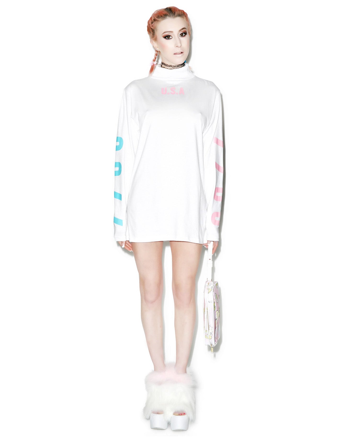 7700 Highneck Long Sleeve Tee