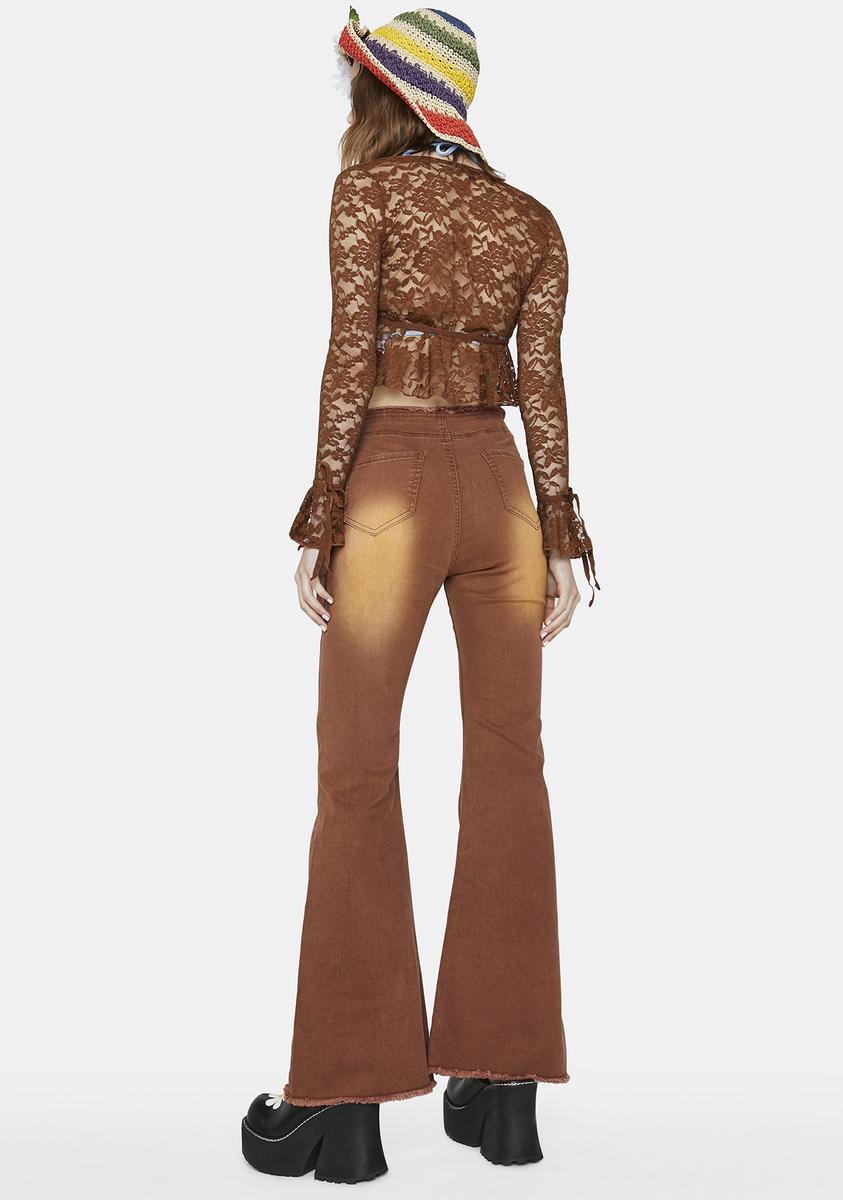 Acoustic Heartbeat Denim Flares