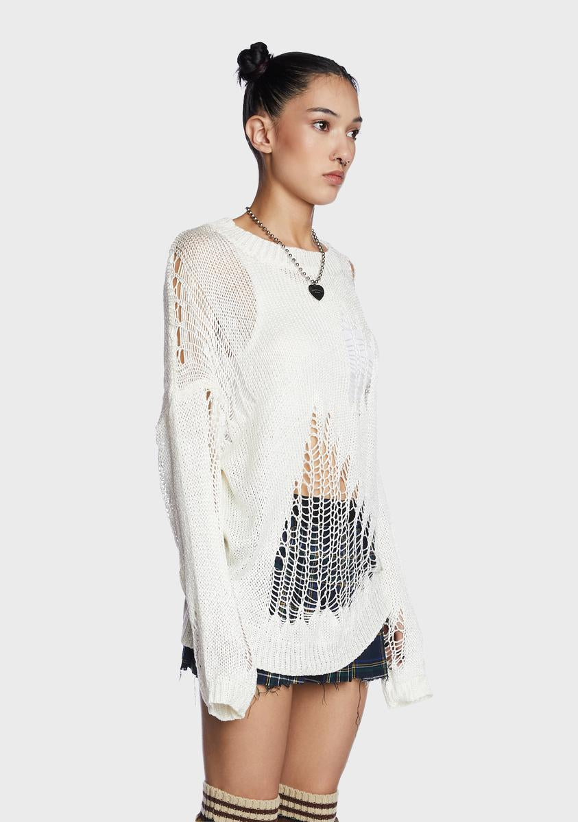 Absolute Trend Distressed Sweater