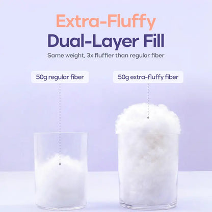 Cloud-Soft Cooling Pillow | Fluffy Puff-Grid Bed Pillow