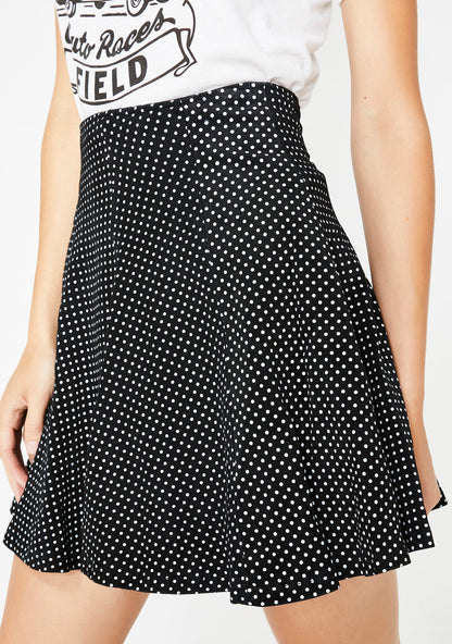 90s Suede Polka Dot Mini Skirt