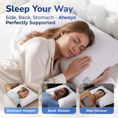 Cooling Adjustable Memory Foam Pillow | Ergonomic Side Sleeper Support