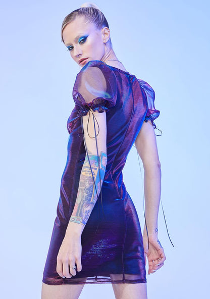 All The Stars Puff Sleeve Mini Dress
