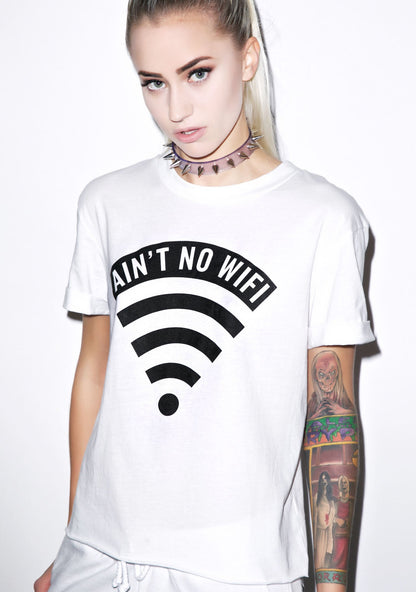 Aint No Wifi Crop Tee
