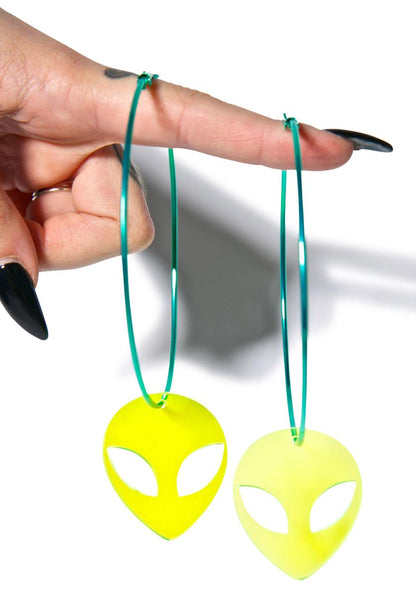 Alien Hoop Earrings