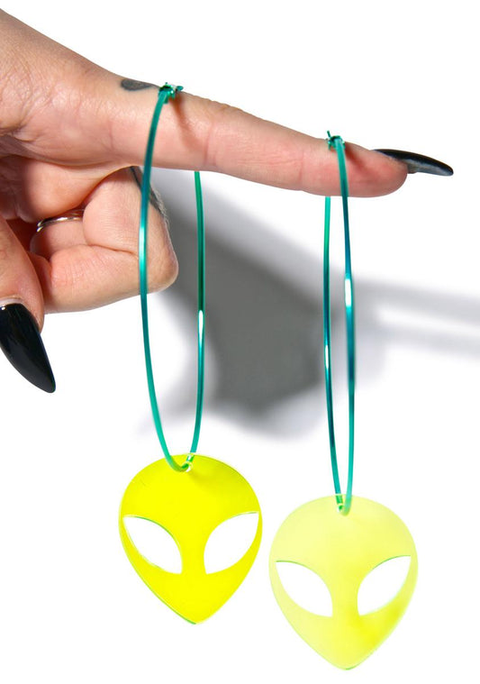Alien Hoop Earrings