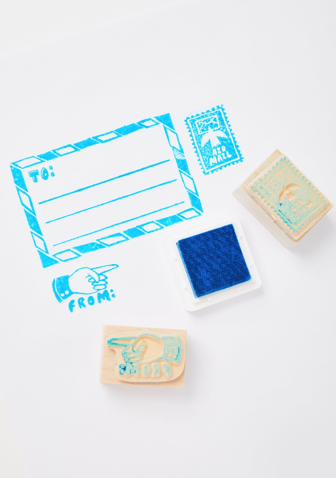 Air Mail Rubber Stamp Kit