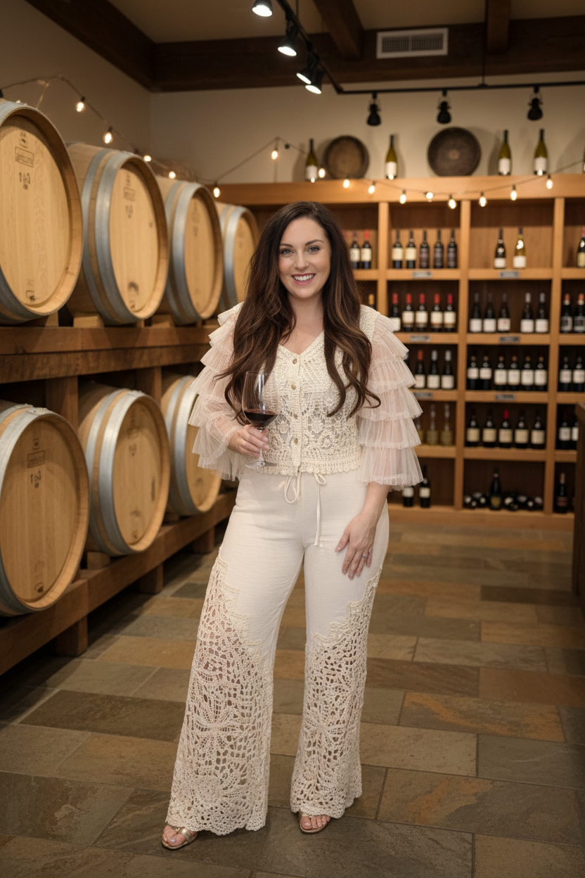 Origami - Runway Romance Crochet & Tulle Cropped Cardigan