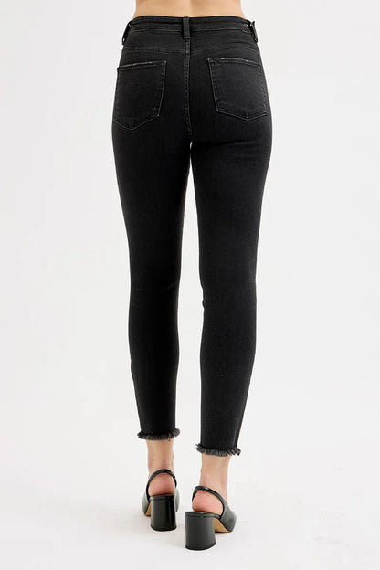 RISEN Full Size Tummy Control High Rise Adjustable Waist Skinny Jeans Plus Size