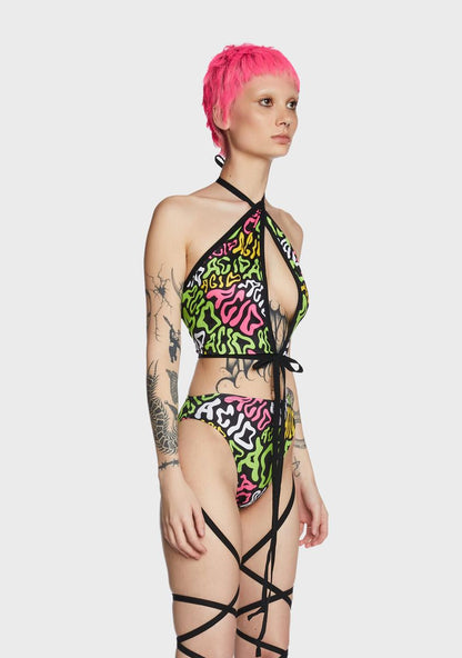 Acid Lila Crop Top