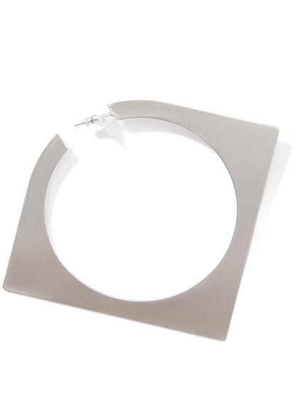 Abstract Square Hoop Earrings