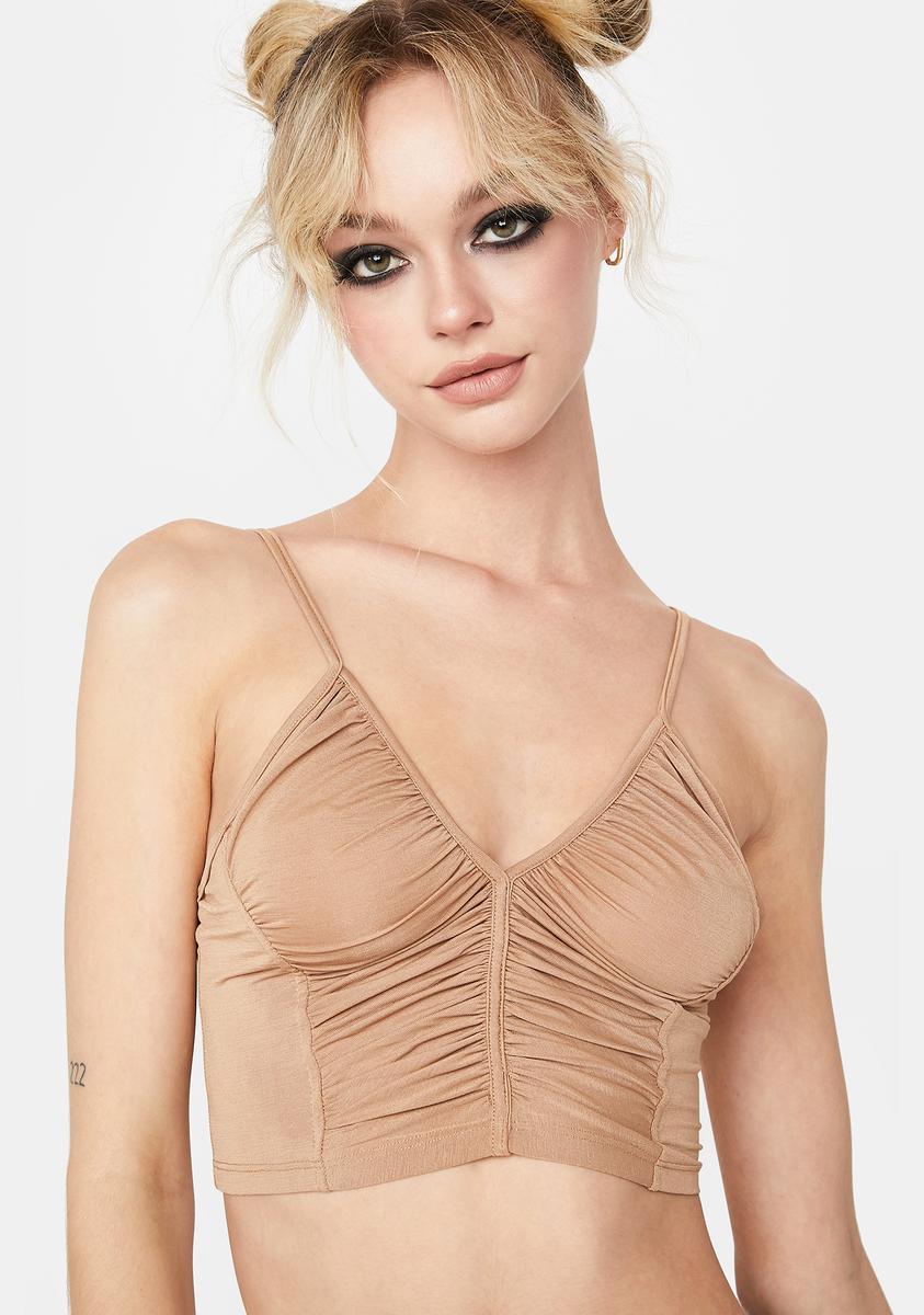 Air Kisses Ruched Crop Top