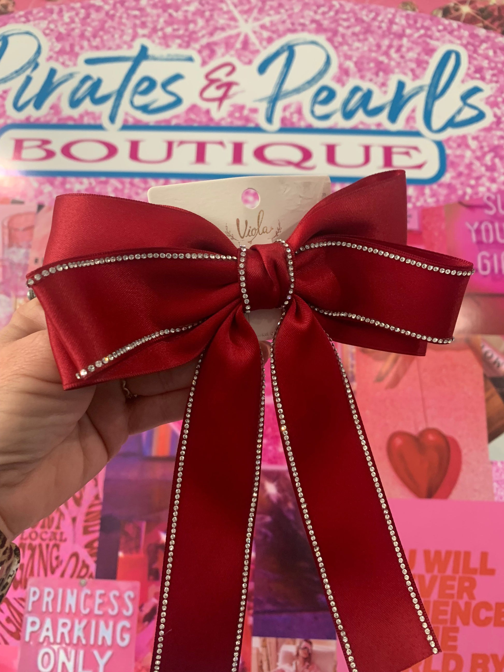 Rhinestone Embellished Hairbows