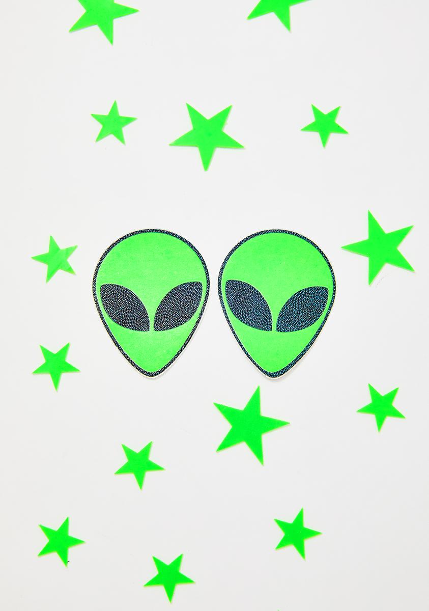 Alien N' Stars UV Reactive Pasties Set