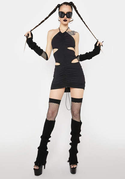 Alive At Night Halter Dress