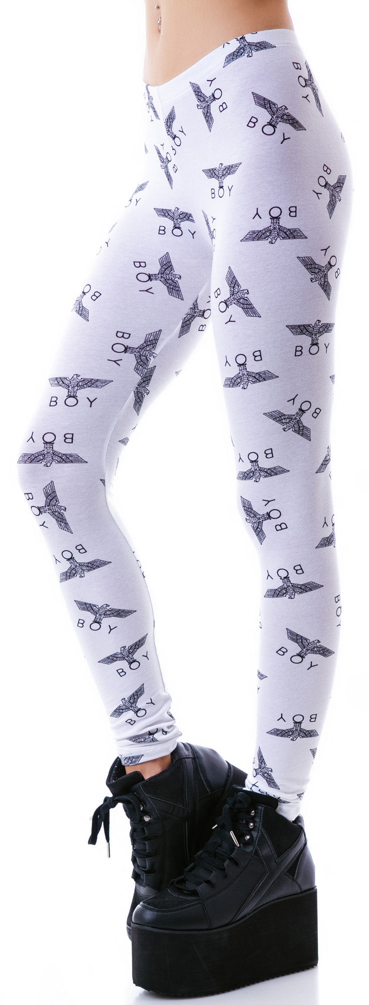 Allover Eagle BOY Standard Leggings - Black
