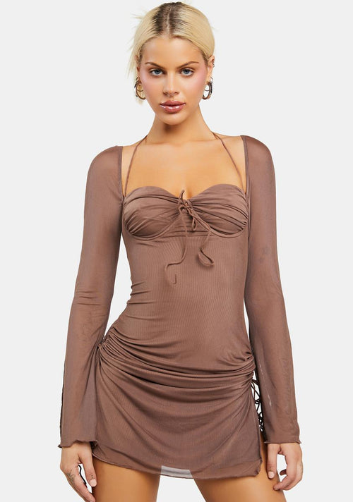 Allegra Cut-Out Mesh Slits Dress