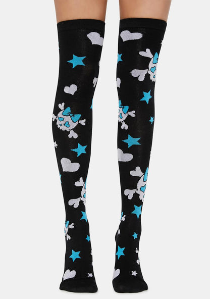 About Me Thigh High Socks
