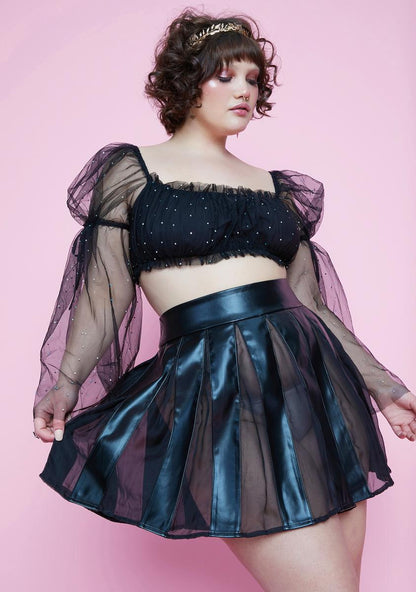 Always Chasing Moonlight Pleated Mini Skirt
