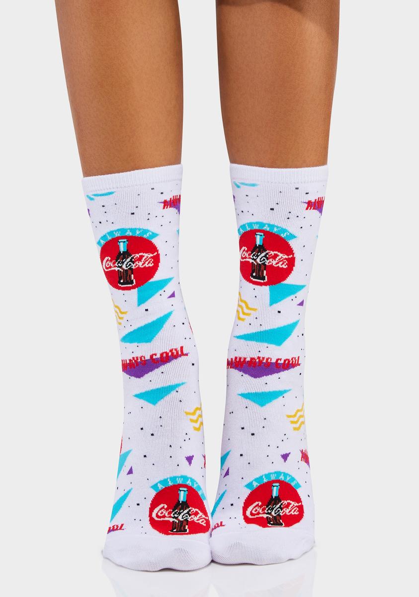 90s Coca Cola Crew Socks
