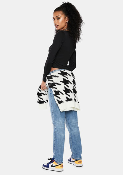 Abstract Travels Ruched Crop Top