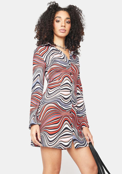 All About Art Abstract Mini Dress