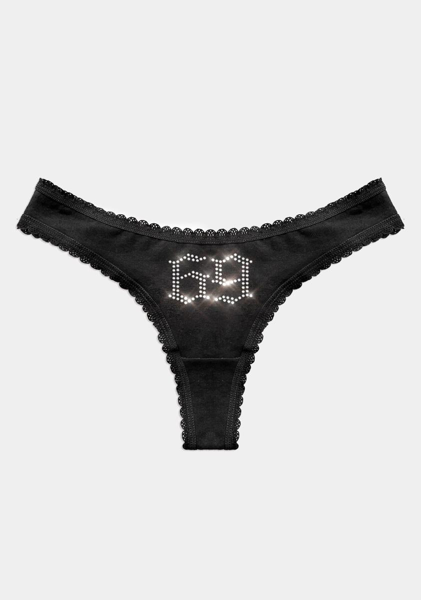 69 Rhinestone Thong