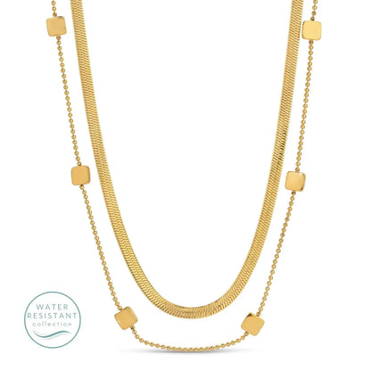 Double Layer Necklace, Water Resistant