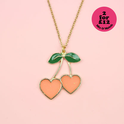 I Heart Cherries Necklace