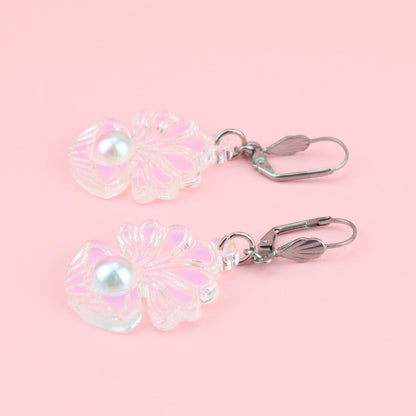 Iridescent Clam Shell Earrings