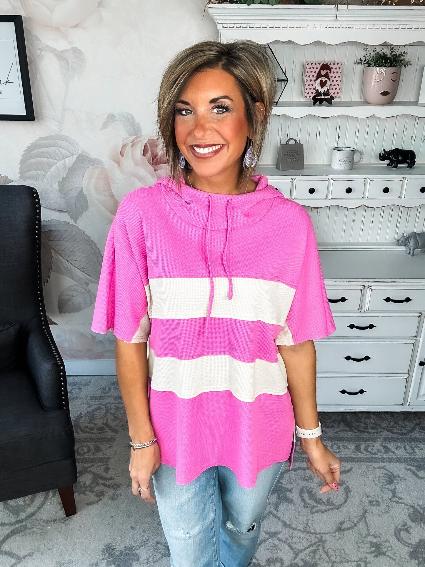 Made It All Up Hooded Top - Pink