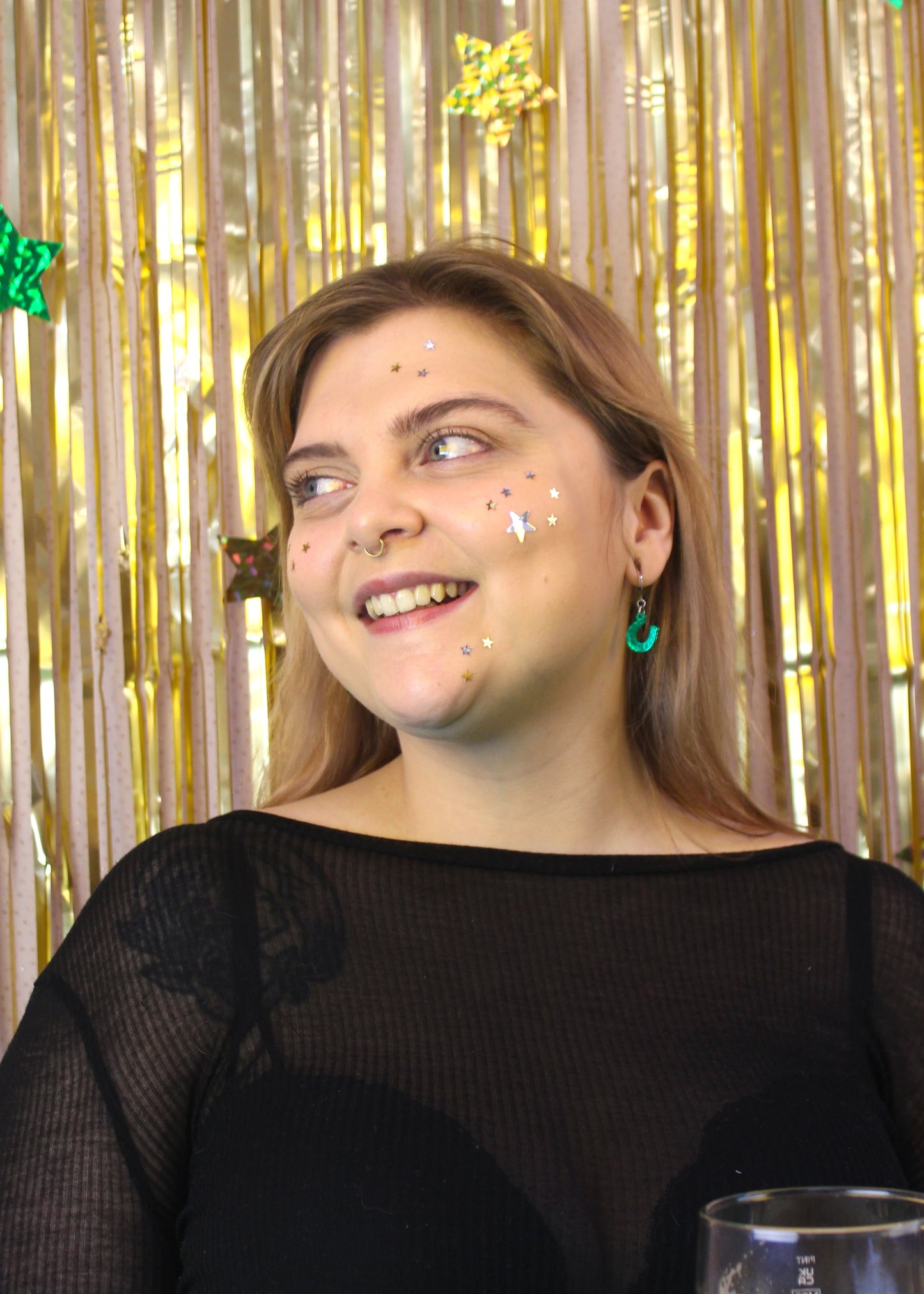 Just My Luck Huggie Hoop Earrings - Green