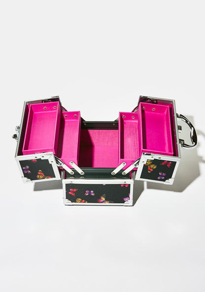 Adored Social Butterfly Train Case Organizer