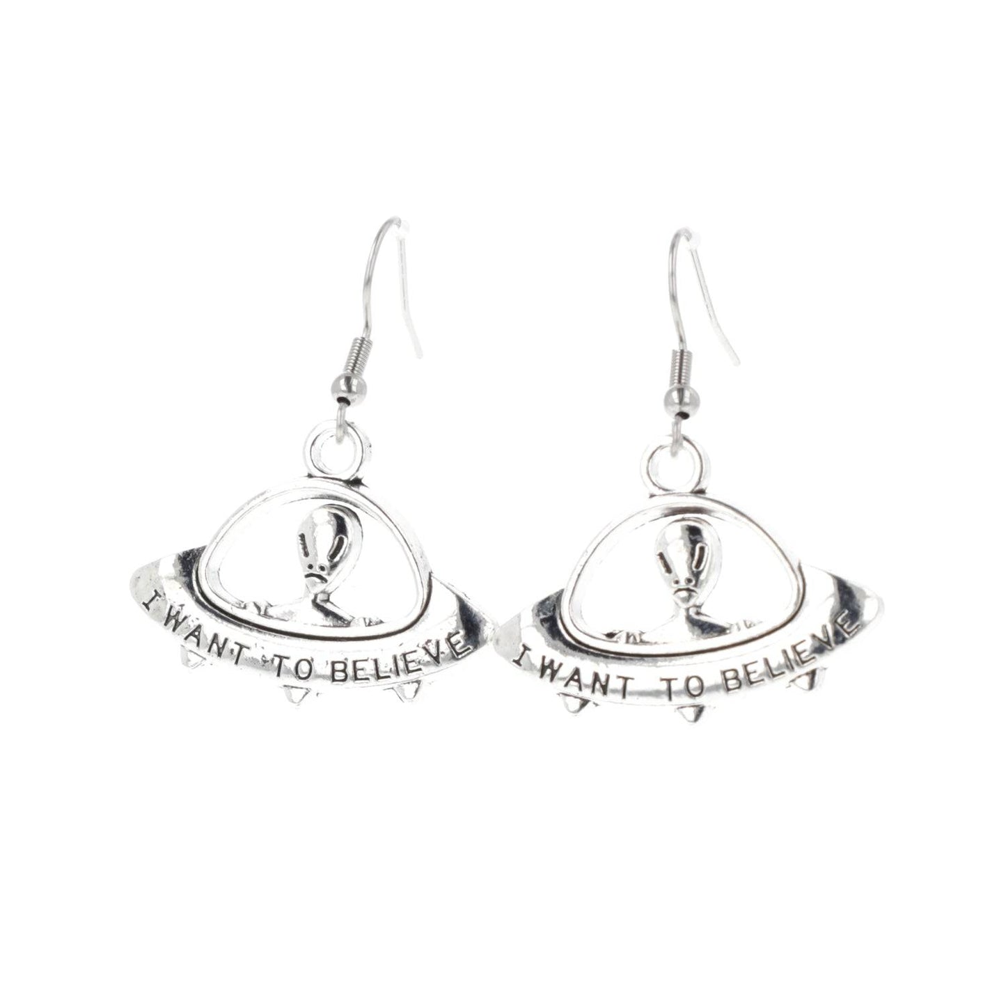 I Want To Believe UFO Earrings