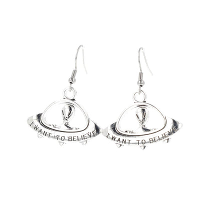 I Want To Believe UFO Earrings
