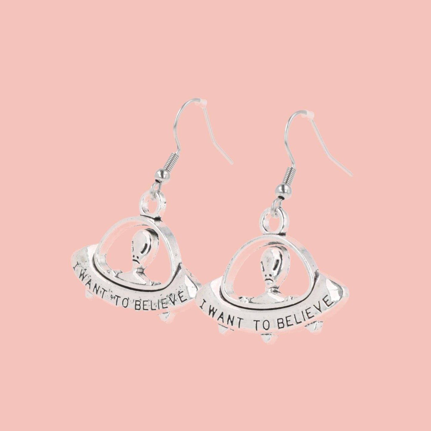 I Want To Believe UFO Earrings