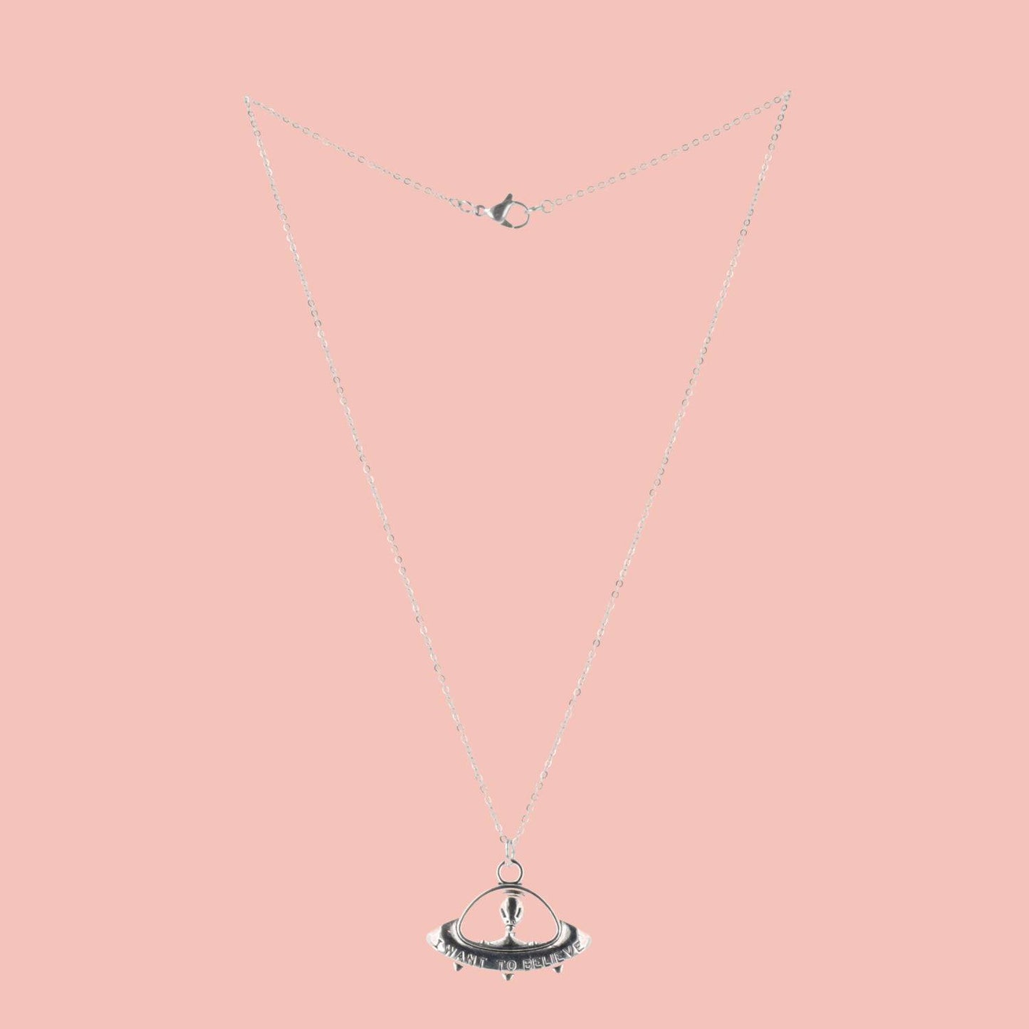 I Want To Believe UFO Necklace