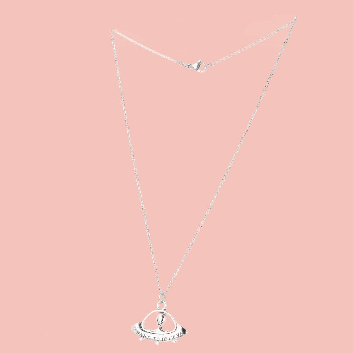 I Want To Believe UFO Necklace