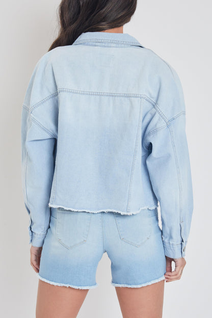 Women's Denim With Raw Hem Jacket
