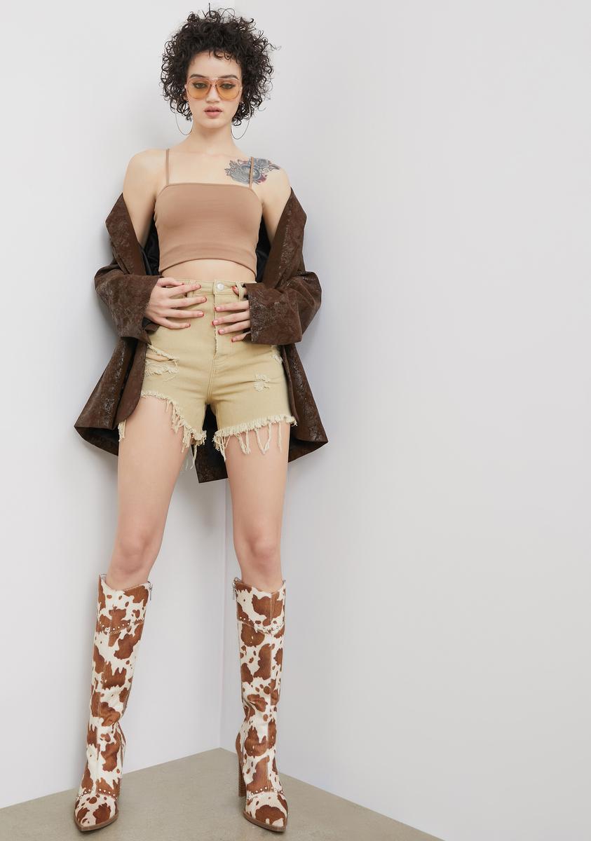 Almond Next To You Cropped Tank Top