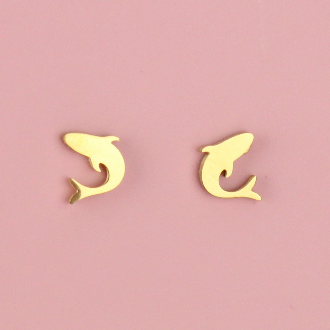 Jawsome Shark Stud Earrings (Gold Plated)